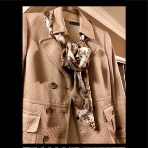 EUC Tahari Beige High Collar Dress Blazer